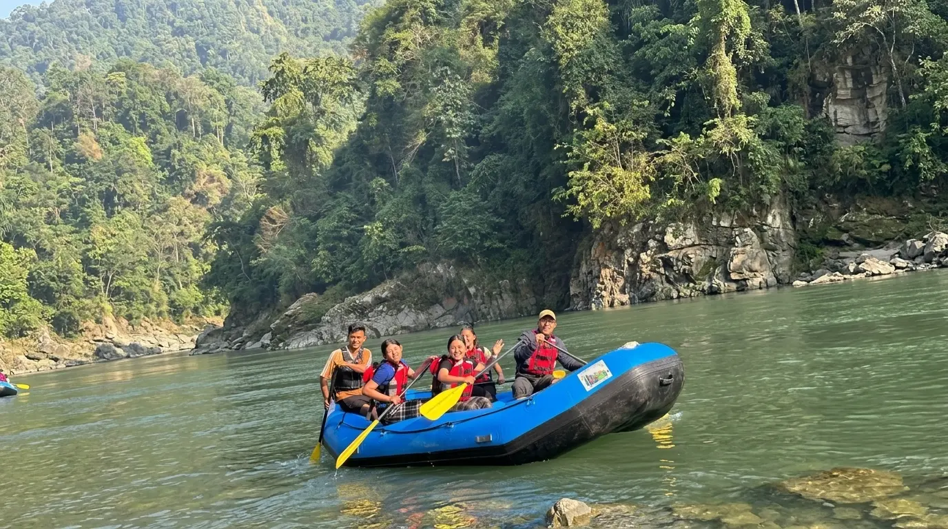 White water rafting on Mangde Chhu river near Panbang